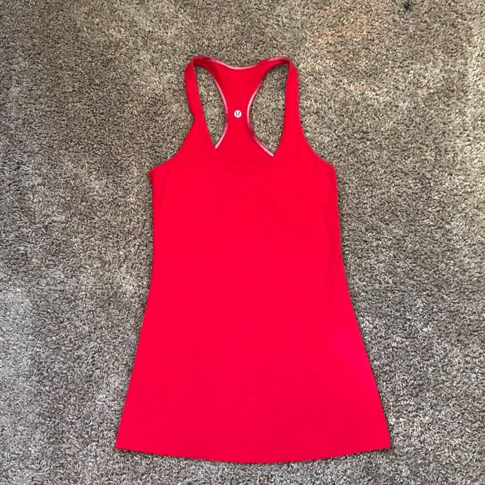 lululemon athletica Red Racerback Tank Top